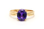 Bague 54 Bague contemporaine sertie d'une améthyste en or jaune 18 carats 58 Facettes 23125