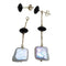 Boucles d'oreilles Pendientes démontables en or jaune 18k, perles et onyx 58 Facettes T224