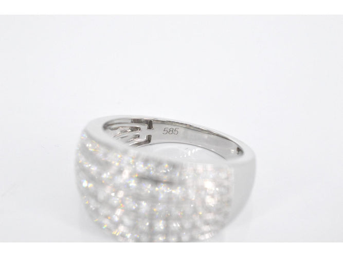 Bague 54 Bague en or blanc avec diamants 58 Facettes 2083