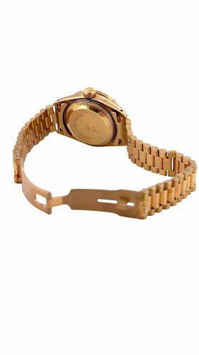 Montre Rolex Lady Oyster perpetual date juste en or et diamants 58 Facettes