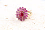 Bague 52 Bague fleur rubis 3,35 ct en or jaune 18K 58 Facettes BGRUBIOC583-107