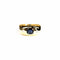 Bague 59 Bague jonc saphir et diamants en or jaune 58 Facettes LMB-256