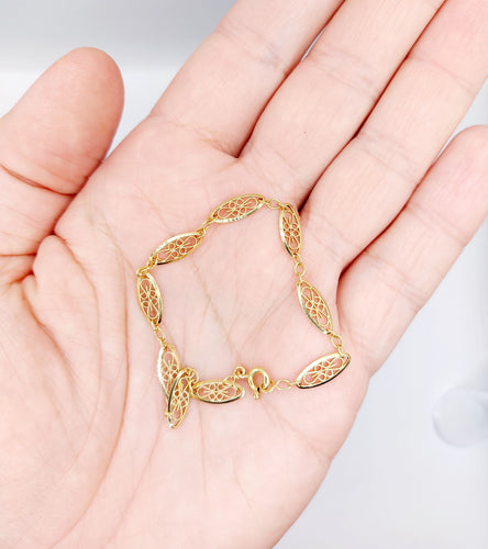 Bracelet Bracelet vintage or 18k mailles filigranées 58 Facettes A06313