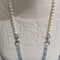 Collier Sautoir en perles naturelles et topazes bleues 58 Facettes CO50851