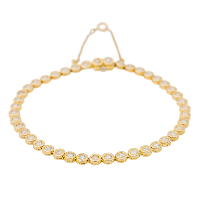 Yellow Gold Diamond Tennis Bracelet