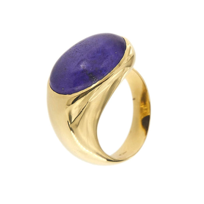 Bague 55 Bague en or jaune avec lapis-lazuli 58 Facettes 32435