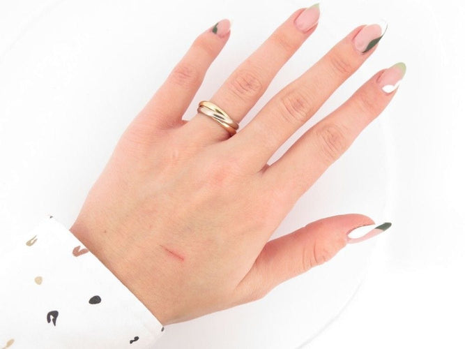 Bague 53 bague CARTIER trinity pm 3 ors 58 Facettes 258778