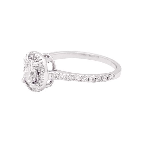 Inel Inel solitar aur alb, diamant de 0,73 carate.