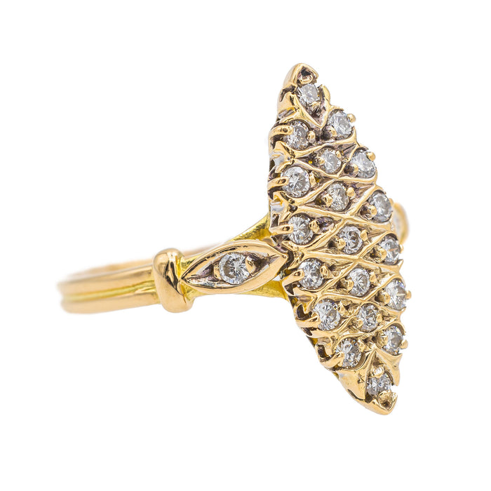 Anello Marchesa In Oro Giallo Con Diamanti