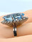 Bague Bague en or blanc 18 carats, aigue marine et 18 diamants 58 Facettes AB389