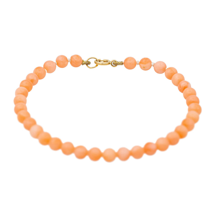 Yellow Gold Coral Bracelet