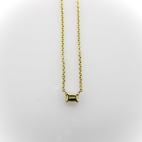 Collier Collier en or 14 carats avec diamants taille émeraude 58 Facettes A2004E