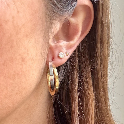 Kaksiväriset kulta-kreolit 