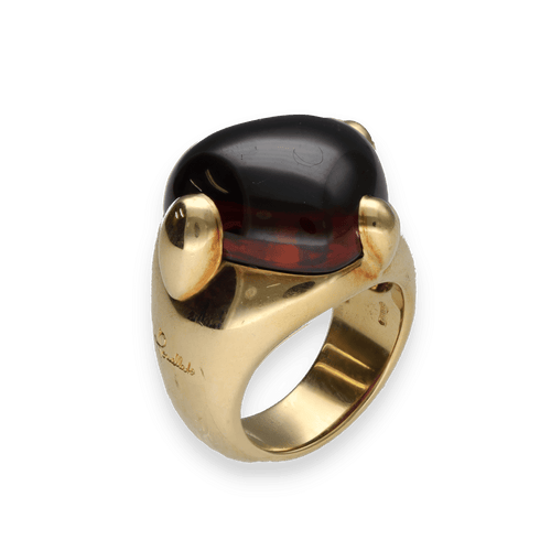 Bague 48 Bague Pomellato Griffe – Or Jaune 18k – Grenat – Vers 2010 – Taille 48 58 Facettes FB11037