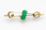 Broche Broche ancienne en or jaune avec agates vertes 58 Facettes HSK1