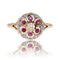 Bague 55 Bague ronde rubis et diamants ancienne 58 Facettes 24-169