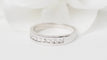 Bague 54.5 Demi alliance en or blanc et diamants 0.25ct 58 Facettes 20333