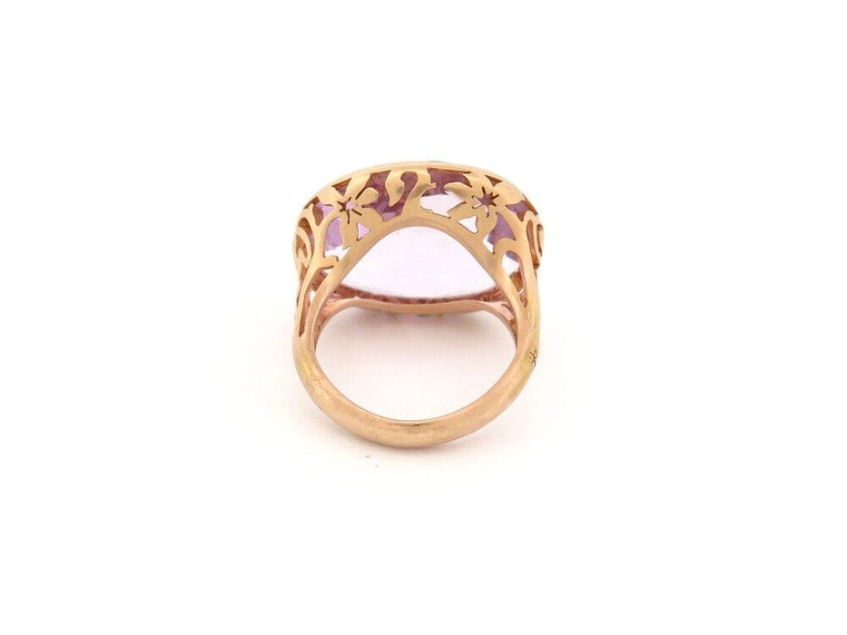 Bague 59 bague POMELLATO arabesque en or rose sertie pierre amethyste 58 Facettes 263008