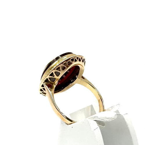 Bague 50 Bague camée or jaune, coquille et agate 58 Facettes Z15B51441