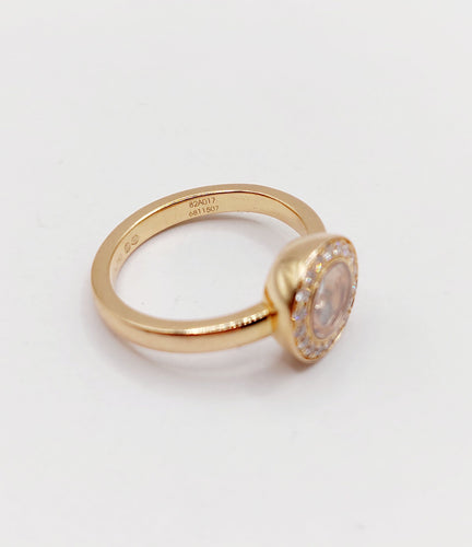 Bague 48 Chopard - Bague Happy Diamond pavée de diamants en or rose 18k 58 Facettes A06339