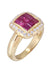 Bague 50 Bague or jaune rubis et diamants 58 Facettes 089911