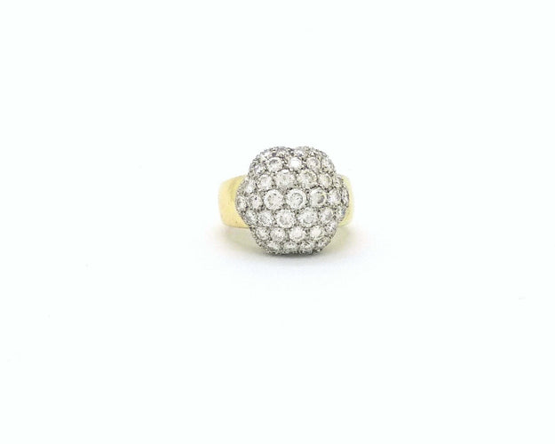 Bague BAGUE EN OR JAUNE AVEC PAVE' DE DIAMANTS 58 Facettes