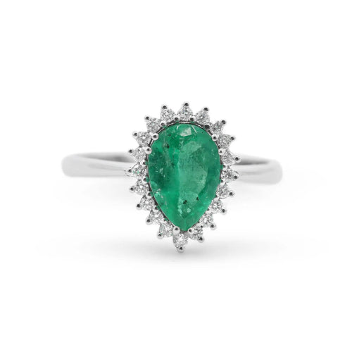 Bague Bague émeraude et diamant colombiens 58 Facettes