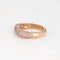 Bague 50 Bague Carrée Saphir Rose Pavé Or Rose 58 Facettes G13034