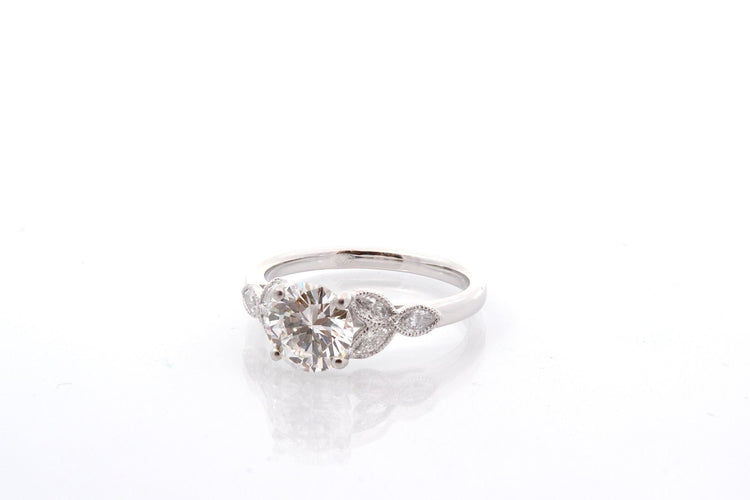 Bague 53 Bague diamant de 1,37cts F/VS1 58 Facettes 27332-27377