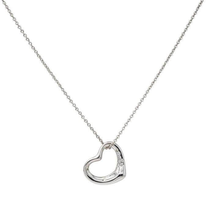 Collier Tiffany & Co Collier Coeur Open heart Platine Diamant 58 Facettes 3797977RV