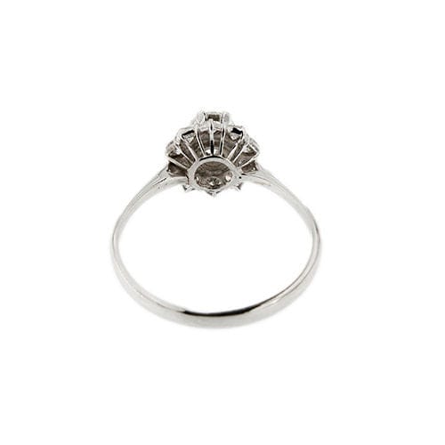 Bague 61 Bague fleur avec diamants 58 Facettes 32265
