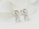 Boucles d'oreilles Puces d'oreilles en or blanc et diamants 58 Facettes 33410