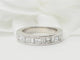 Bague 50 Demi alliance en or blanc et diamants 1.06cts 58 Facettes 33182