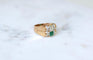 Bague 62 Bague Tank émeraude colombienne et diamants vers 1935 58 Facettes