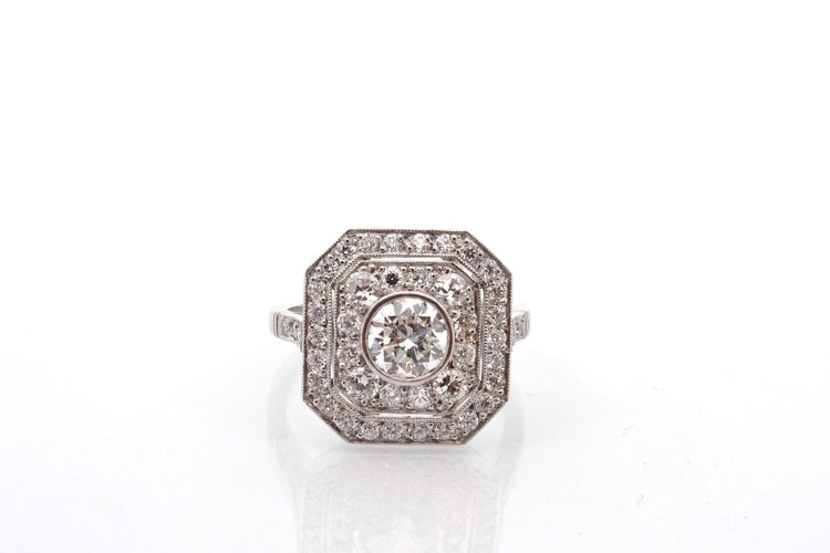 Bague 54 Bague diamant de 0,89ct I/VVS2 58 Facettes 27860-27579
