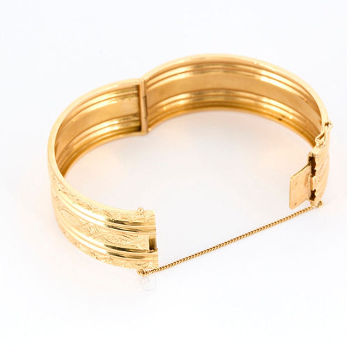 Bracelet Bracelet rigide à décor or jaune 58 Facettes