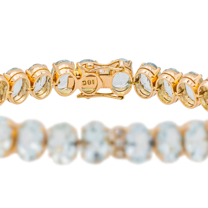 Rose Gold Aquamarine Bracelet