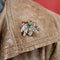 Broche Broche victorienne en or avec diamants taille rose et insecte tremblant 58 Facettes A2001O