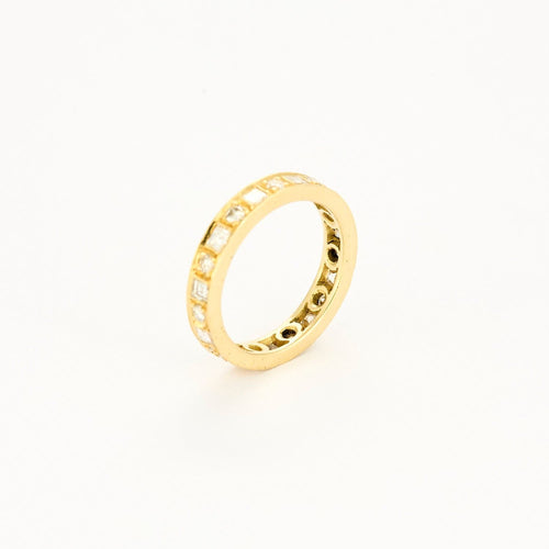 Brillant- og Prinsessediamantring 