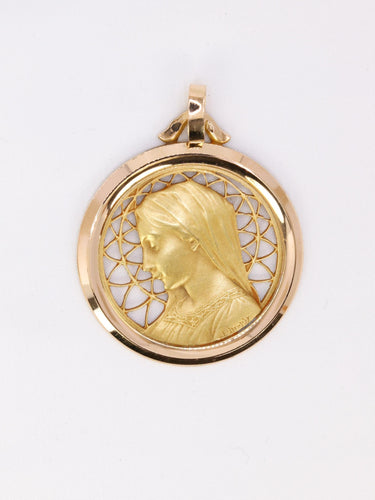 Pendentif DROPSY Médaille vintage Vierge de profil or jaune 58 Facettes 1102.4