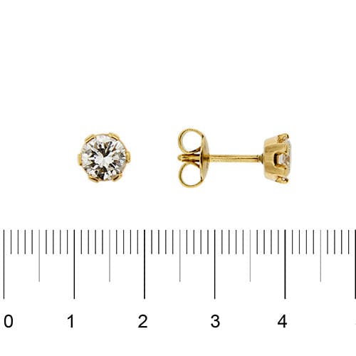 Orecchini in oro giallo punto luce diamanti 0,76 ct 
