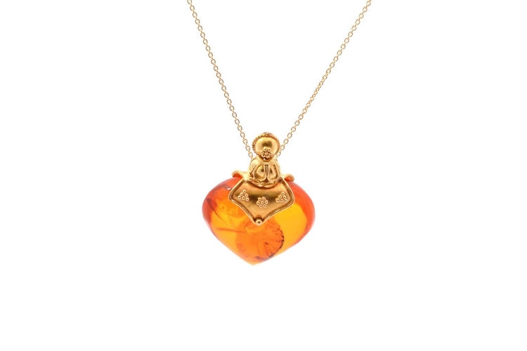 Pendentif Pendentif vintage ambre et or 21k 58 Facettes 26674