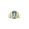 Bague 55 Bague avec aigue-marine et diamants 58 Facettes 37500