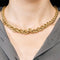 Yellow gold necklace Link braided