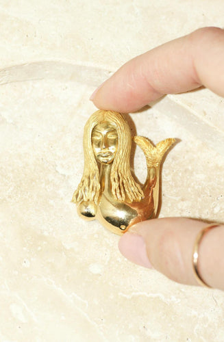 Broche FRED - Broche Sirène Jean Cocteau or jaune 58 Facettes