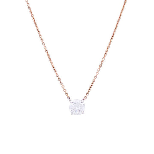 Collier Collier solitaire deux ors, diamants. 58 Facettes 33621
