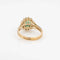 Bague Bague de fiançailles vintage en or 14 carats avec tourmaline verte et diamants 58 Facettes G13437