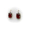 Boucles d'oreilles Boucles d'oreilles vintage en or jaune et argent serties de grenats mandarins 58 Facettes