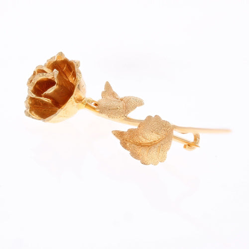 Broche Broche or vintage bouton de rose 58 Facettes CVBR96