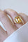 Bague Art Déco or jaune et blanc citrine 58 Facettes